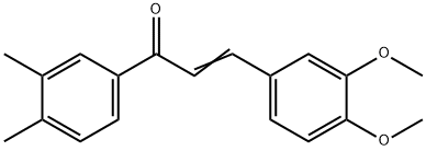 (2E)-3-(3,4-dimethoxyphenyl)-1-(3,4-dimethylphenyl)prop-2-en-1-one Struktur