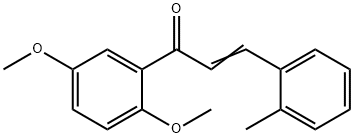 (2E)-1-(2,5-dimethoxyphenyl)-3-(2-methylphenyl)prop-2-en-1-one Struktur