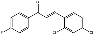 (2E)-3-(2,4-dichlorophenyl)-1-(4-fluorophenyl)prop-2-en-1-one Struktur