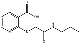 2-{[2-Oxo-2-(propylamino)ethyl]thio}nicotinic acid Struktur