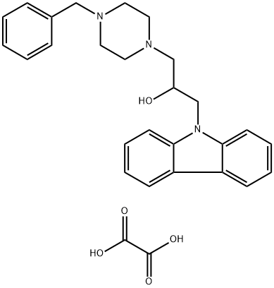 1-(4-benzylpiperazin-1-yl)-3-(9H-carbazol-9-yl)propan-2-ol oxalate Struktur