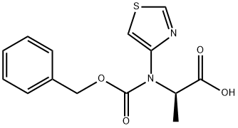 N-Cbz-4-Thiazolyl-D-alanine Struktur