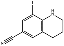 8-iodo-1,2,3,4-tetrahydroquinoline-6-carbonitrile Struktur