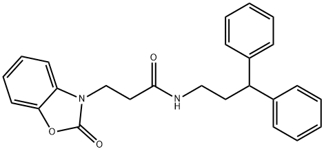 N-(3,3-diphenylpropyl)-3-(2-oxobenzo[d]oxazol-3(2H)-yl)propanamide Struktur