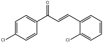 (2E)-3-(2-chlorophenyl)-1-(4-chlorophenyl)prop-2-en-1-one Struktur