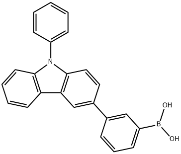 Boronic acid,B-[3-(9-phenyl-9H-carbazole-3-yl)phenyl]- Struktur