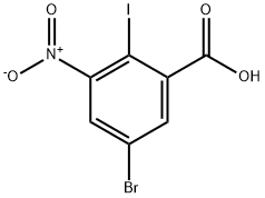 5-Bromo-2-iodo-3-nitro-benzoic acid Struktur