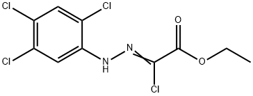 ethyl (2Z)-2-chloro-2-[2-(2,4,5-trichlorophenyl)hydrazin-1-ylidene]acetate Struktur