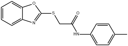 2-(1,3-benzoxazol-2-ylsulfanyl)-N-(4-methylphenyl)acetamide Struktur