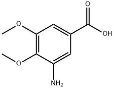 3-Amino-4,5-dimethoxy-benzoic acid Struktur