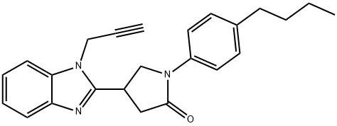 1-(4-butylphenyl)-4-(1-(prop-2-yn-1-yl)-1H-benzo[d]imidazol-2-yl)pyrrolidin-2-one Struktur