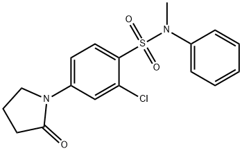 2-chloro-N-methyl-4-(2-oxo-1-pyrrolidinyl)-N-phenylbenzenesulfonamide Struktur