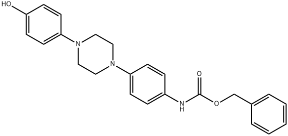 Benzyl (4-(4-(4-Hydroxyphenyl)piperazin-1-yl)phenyl)carbamate Struktur