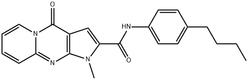 N-(4-butylphenyl)-1-methyl-4-oxo-1,4-dihydropyrido[1,2-a]pyrrolo[2,3-d]pyrimidine-2-carboxamide Struktur