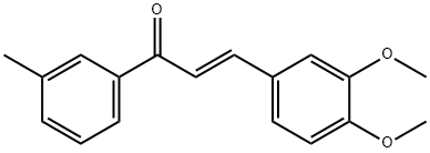 (2E)-3-(3,4-dimethoxyphenyl)-1-(3-methylphenyl)prop-2-en-1-one Struktur