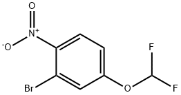 2-Bromo-4-(difluoromethoxy)-1-nitrobenzene Struktur