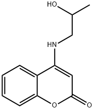 4-[(2-hydroxypropyl)amino]-2H-chromen-2-one Struktur