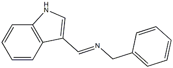 N-[(E)-1H-indol-3-ylmethylidene]-1-phenylmethanamine Struktur