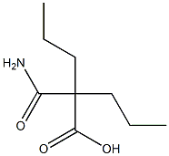 Pentanoic acid,2-(aminocarbonyl)-2-propyl- Struktur