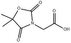 (5,5-Dimethyl-2,4-dioxo-oxazolidin-3-yl)-acetic acid Struktur