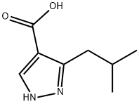 5-(2-methylpropyl)-1H-pyrazole-4-carboxylic acid Struktur