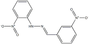 1-(3-nitrobenzylidene)-2-(2-nitrophenyl)hydrazine Struktur