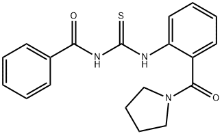 N-({[2-(1-pyrrolidinylcarbonyl)phenyl]amino}carbonothioyl)benzamide Struktur