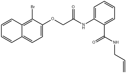 N-allyl-2-({[(1-bromo-2-naphthyl)oxy]acetyl}amino)benzamide Struktur