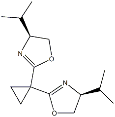 (4S,4'S)-2,2'-Cyclopropylidenebis[4,5-dihydro-4-isopropyl
oxazole],99%e.e. Struktur