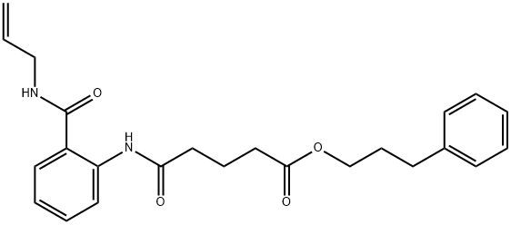 3-phenylpropyl 5-({2-[(allylamino)carbonyl]phenyl}amino)-5-oxopentanoate Struktur