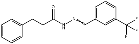 3-phenyl-N'-[3-(trifluoromethyl)benzylidene]propanohydrazide Struktur