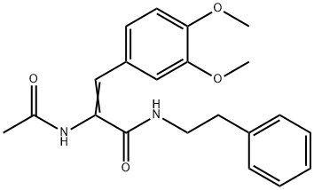 2-(acetylamino)-3-(3,4-dimethoxyphenyl)-N-(2-phenylethyl)acrylamide Struktur