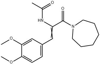 N-[1-(1-azepanylcarbonyl)-2-(3,4-dimethoxyphenyl)vinyl]acetamide Struktur