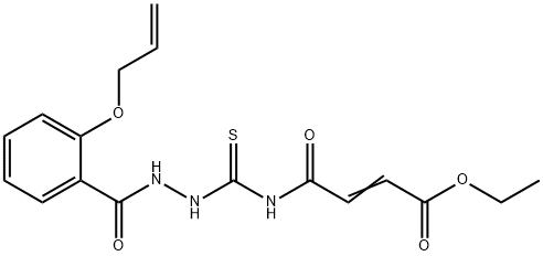 ethyl 4-[({2-[2-(allyloxy)benzoyl]hydrazino}carbonothioyl)amino]-4-oxo-2-butenoate Struktur