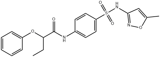 N-[4-[(5-methyl-1,2-oxazol-3-yl)sulfamoyl]phenyl]-2-phenoxybutanamide Struktur