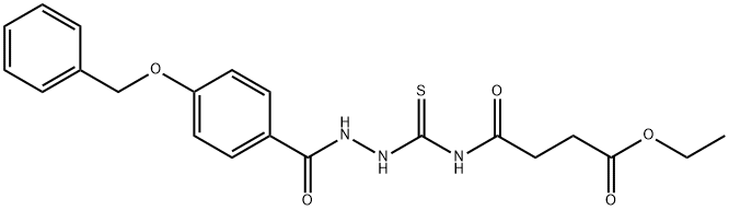 ethyl 4-[({2-[4-(benzyloxy)benzoyl]hydrazino}carbonothioyl)amino]-4-oxobutanoate Struktur