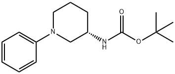 (S)-3-(BOC-AMINO)-1-PHENYL-PIPERIDINE Struktur