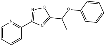 5-(1-phenoxyethyl)-3-pyridin-2-yl-1,2,4-oxadiazole Struktur