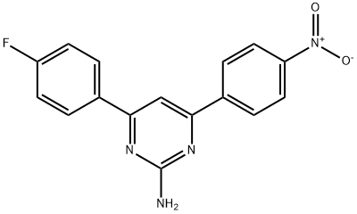 4-(4-fluorophenyl)-6-(4-nitrophenyl)pyrimidin-2-amine Struktur