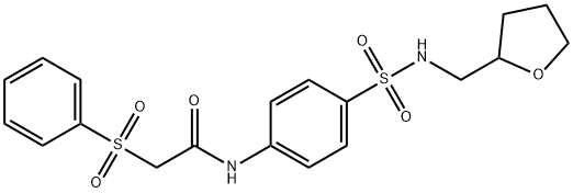 2-(benzenesulfonyl)-N-[4-(oxolan-2-ylmethylsulfamoyl)phenyl]acetamide Struktur