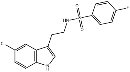 N-[2-(5-chloro-1H-indol-3-yl)ethyl]-4-fluorobenzenesulfonamide Struktur