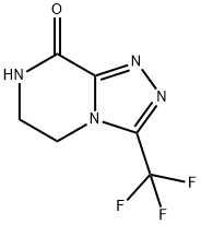 3-(trifluoromethyl)-6,7-dihydro-[1,2,4]triazolo[4,3-a]pyrazin-8(5H)-one Struktur