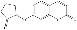 7-[(2-Oxocyclopentyl)oxy]-2H-1-benzopyran-2-one Struktur