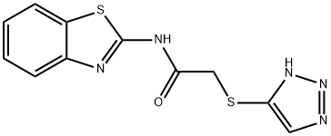 N-(1,3-benzothiazol-2-yl)-2-(1H-1,2,3-triazol-5-ylsulfanyl)acetamide Struktur