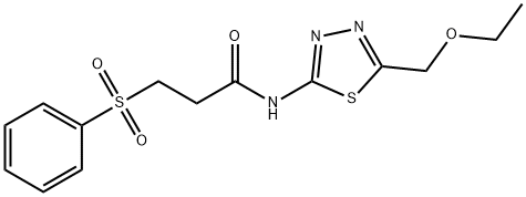 3-(benzenesulfonyl)-N-[5-(ethoxymethyl)-1,3,4-thiadiazol-2-yl]propanamide Struktur