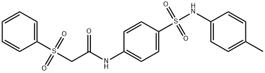 2-(benzenesulfonyl)-N-[4-[(4-methylphenyl)sulfamoyl]phenyl]acetamide Struktur