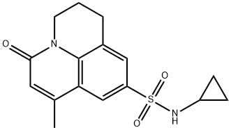 N-cyclopropyl-7-methyl-5-oxo-2,3-dihydro-1H,5H-pyrido[3,2,1-ij]quinoline-9-sulfonamide Struktur