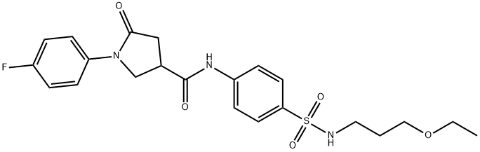 N-[4-(3-ethoxypropylsulfamoyl)phenyl]-1-(4-fluorophenyl)-5-oxopyrrolidine-3-carboxamide Structure