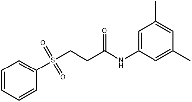 3-(benzenesulfonyl)-N-(3,5-dimethylphenyl)propanamide Struktur