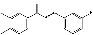 (2E)-1-(3,4-dimethylphenyl)-3-(3-fluorophenyl)prop-2-en-1-one Struktur